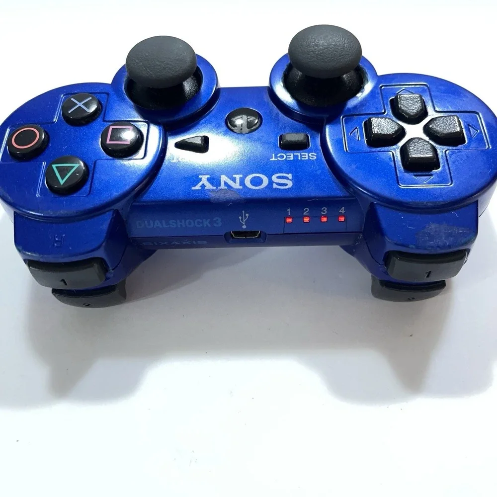 Official Sony PS3 DualShock 3 Wireless Controller Blue Six Axis CECHZC2U